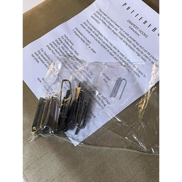 2 NEW Pottery Barn Silk Dupioni Drapes 50x96 Pole Top Curtains Parchment - Picture 4 of 6